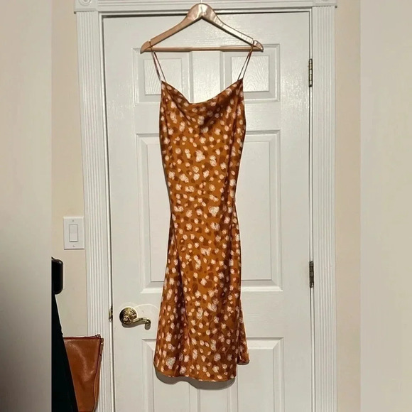 BARDOT Animal Spot Slip Midi Dress size Medium - Picture 2 of 4